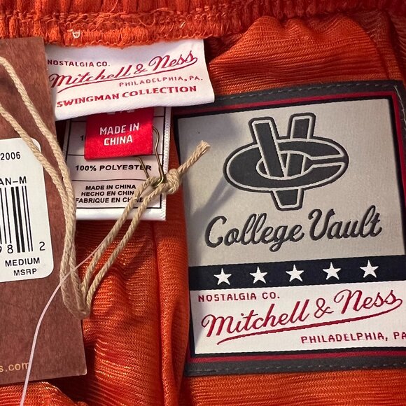 Mitchell & Ness Orange Texas Longhorns 2006/07 Swingman Shorts NWT Medium - Picture 6 of 6